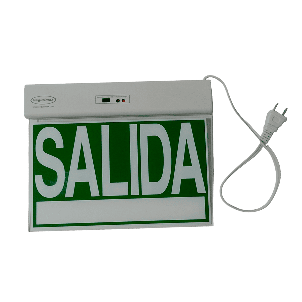 Señalización de salida dlx color verde slim df con adhesivos/emergencia 25327