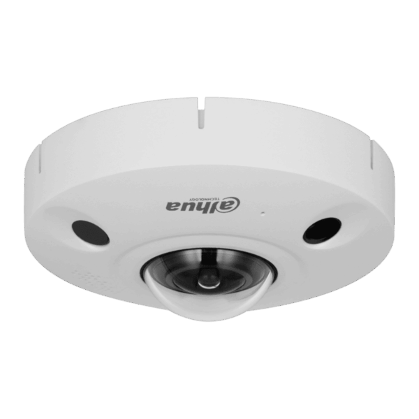 Cámara Fisheye Dahua IP, 8MP, Onvif, lente,1.85mm, IR10m, IP67, IK10, WizMind Panoramic Series, DH-IPC-EBW8842-AS