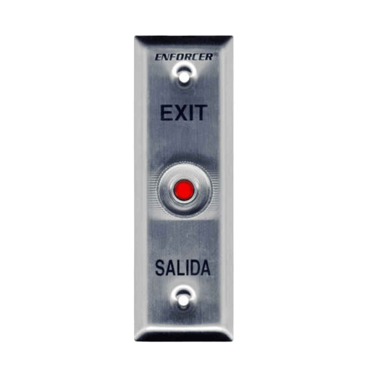 Botón de salida, Enforcer placa angosta, rojo, N.O., 1 Amp-125VAC, IP65, SD-7101RAEX1Q