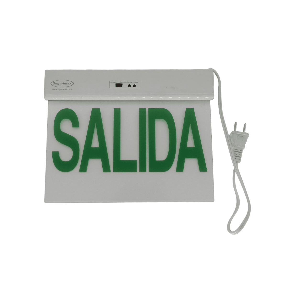 Señalización de salida, dlx, transparente, slim sf, leds verdes
