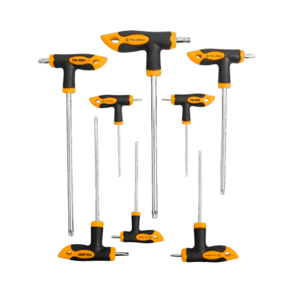 Juego de destornilladores Tolsen 8pcs Torx con mango en T