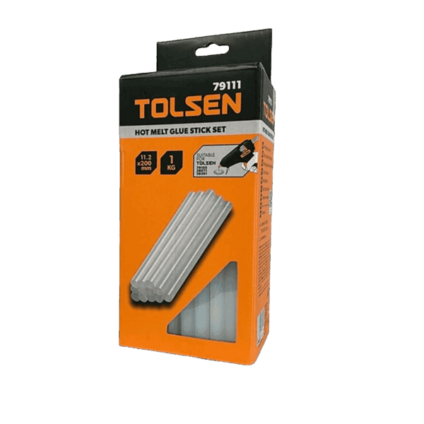 Juego de barras de silicón, Tolsen, para pistola 38502, 16pcs, 79111