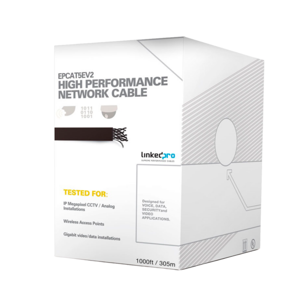 Cable UTP, categoría 5E, aleación de cobre y Aluminio, 1000 pies, CAT5V2W
