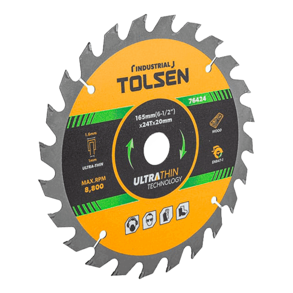 Hoja de Sierra 165mm, (6-1/2")*24T*20mm, 76424