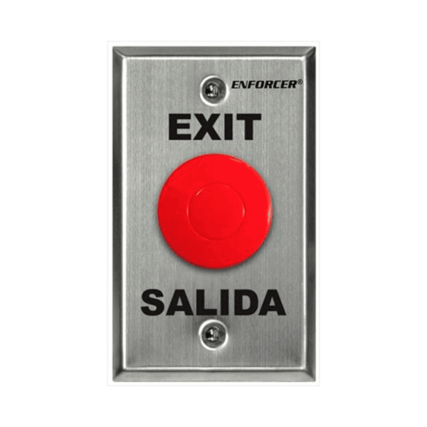 Botón de salida, Enforcer, tipo hongo N.O.,N.C., rojo, 5A-125VAC, SD-7201RCPE1Q