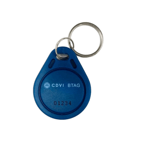 Llavero para control de acceso CDVI color azul chip RFID de 125 kHz paquete de 25 unds BTAG25