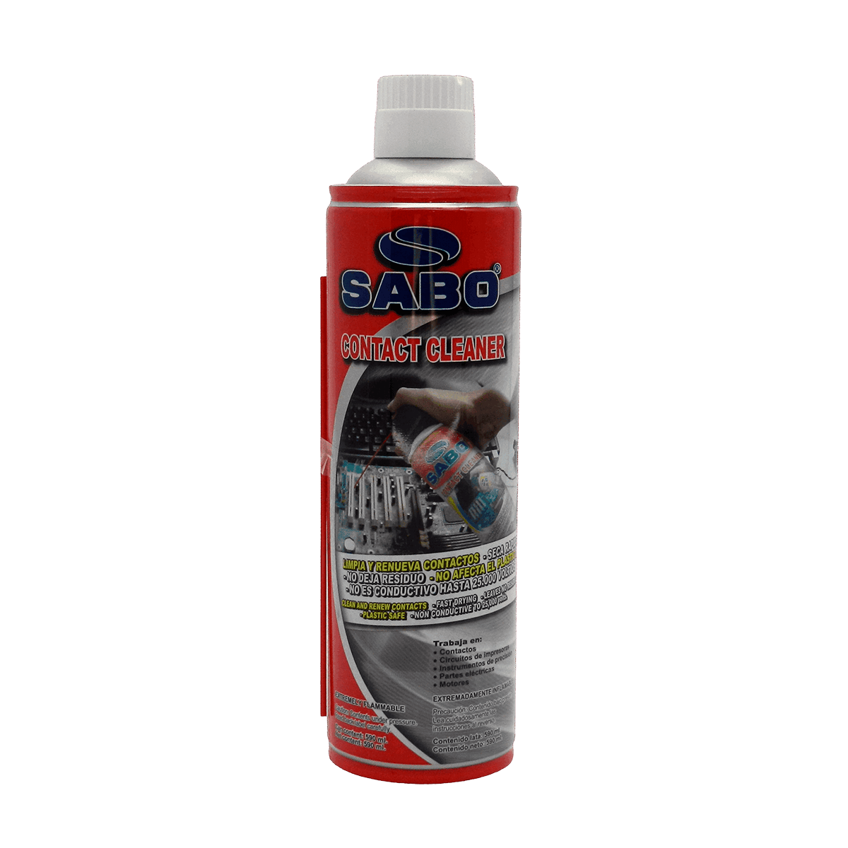Limpiador de contactos, SABO, 590ml, inflamable, 530-016