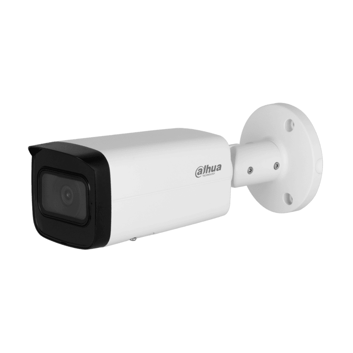 Cámara Bullet Dahua IP, 8MP, lente fijo 3.6mm, Smart IR80m, WDR, IP67, PoE, SD max 256, micrófono incorporado, WizSense, SMD Plus, DH-IPC-HFW2841T-AS