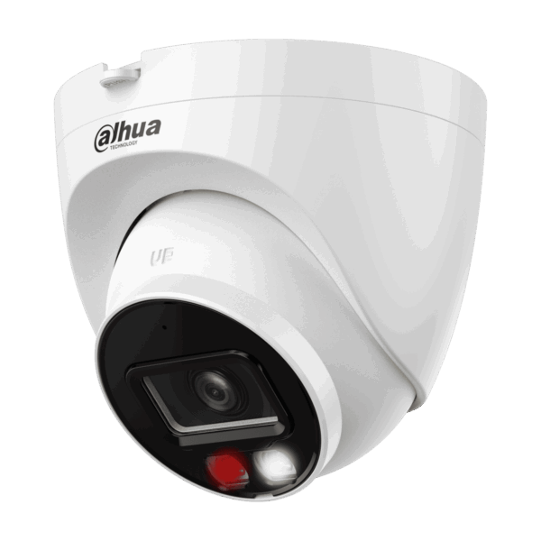 Cámara Eyeball Dahua IP, 6MP, lente 2.8mm, iluminación dual 30m, IP67, micrófono incorporado, plástica, WizSense, DH-IPC-HDW2649T-S-IL