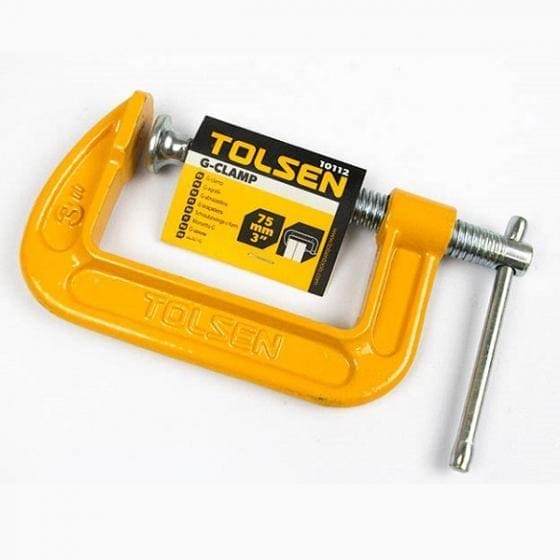 Prensa sargento, Tolsen, tipo C, 75mm, 3"
