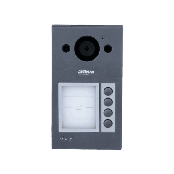 Video portero Dahua IP WiFi 1080P 4 botones PoE IK08 IP65 DHI-VTO3311Q-WP