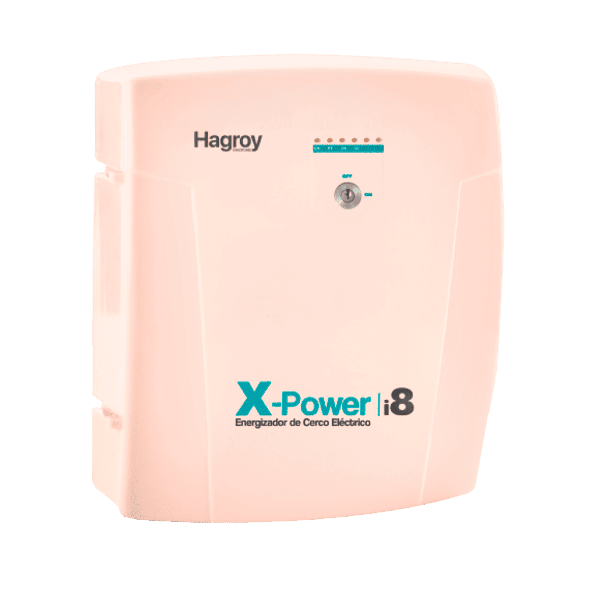 Energizador inteligente, Hagroy, cerco eléctrico, 8000V, con receptor 1 canal y 1 control, XPOWERI8