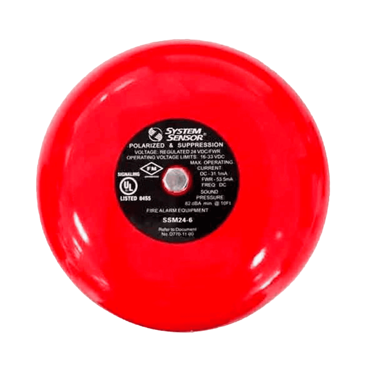 Campana de alarma Firelite 24VDC 6" SSM246