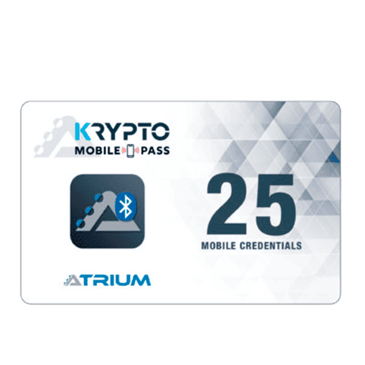 Licencia de Credenciales Móviles Atrium, CDVI, 25 credenciales, lectros de Krypto, AMC25