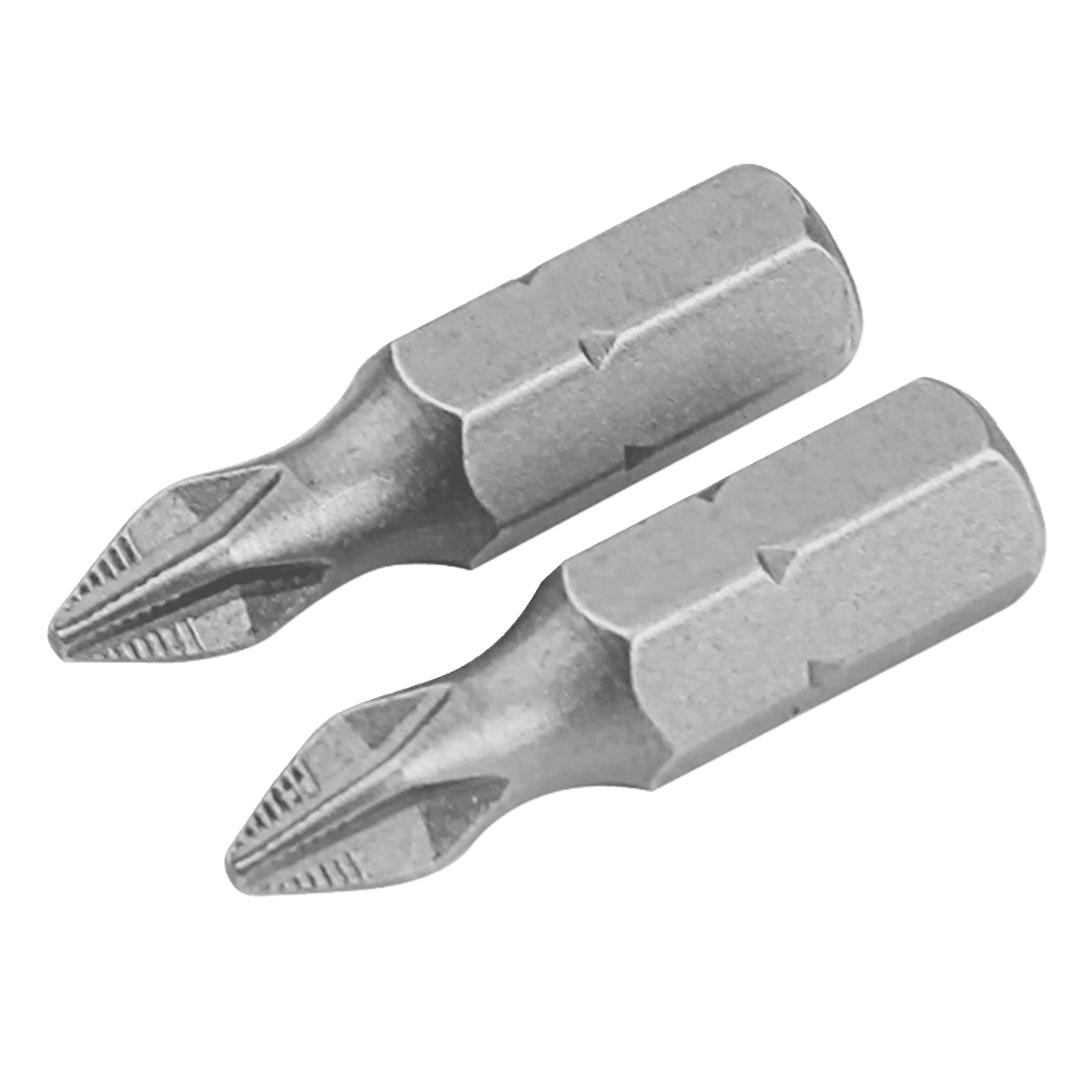 Puntas de destornillador, 2 pcs, cortas, estrella o phillips