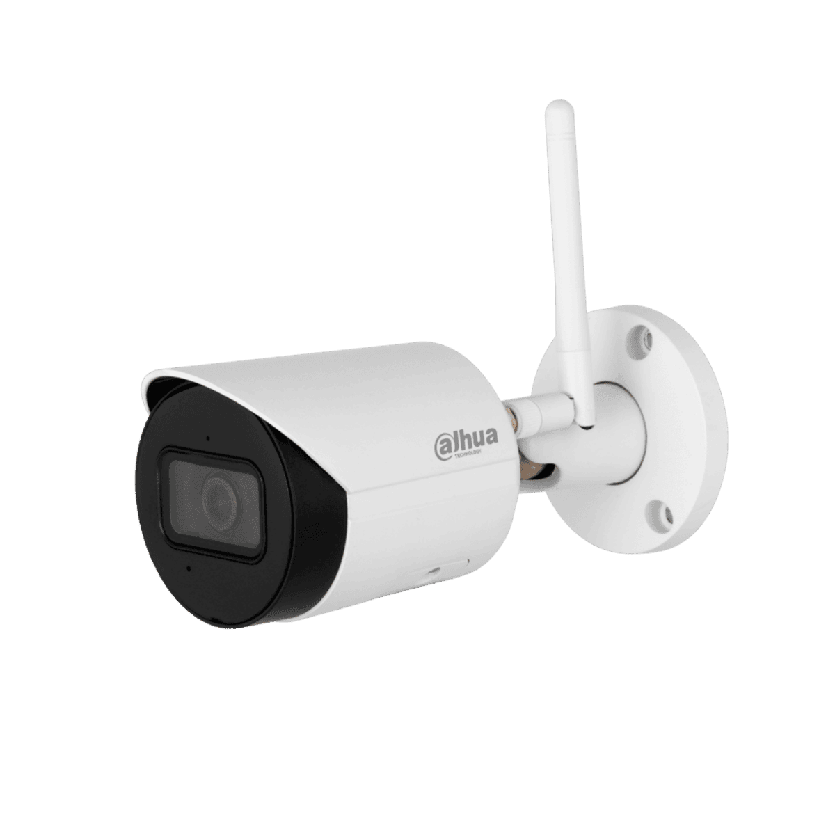 Cámara Bullet Dahua WiFi, 2MP, IR30m, IP67, micrófono incorporado, Micro SD, hasta 256GB, WiFi 2.4 80m, DMSS APP, DH-IPC-HFW1230DS1- SAW