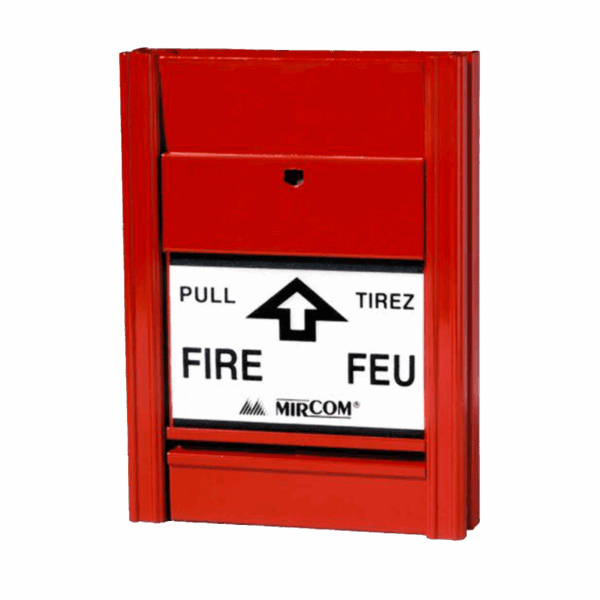 Estación manual direccionable, Mircom, dos etapas, contacto de alarma e interruptor de llave, MS-402AP