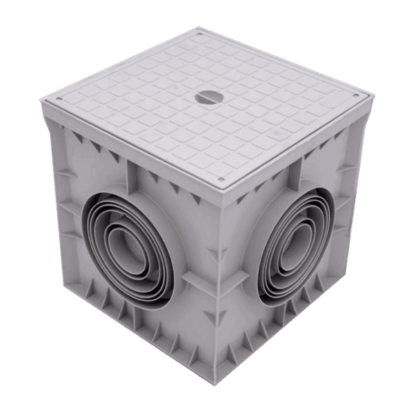 Caja de registro, Cetinkaya, Pop, tapa lisa, color verde, plástica, 400 x 400mm, CP303036