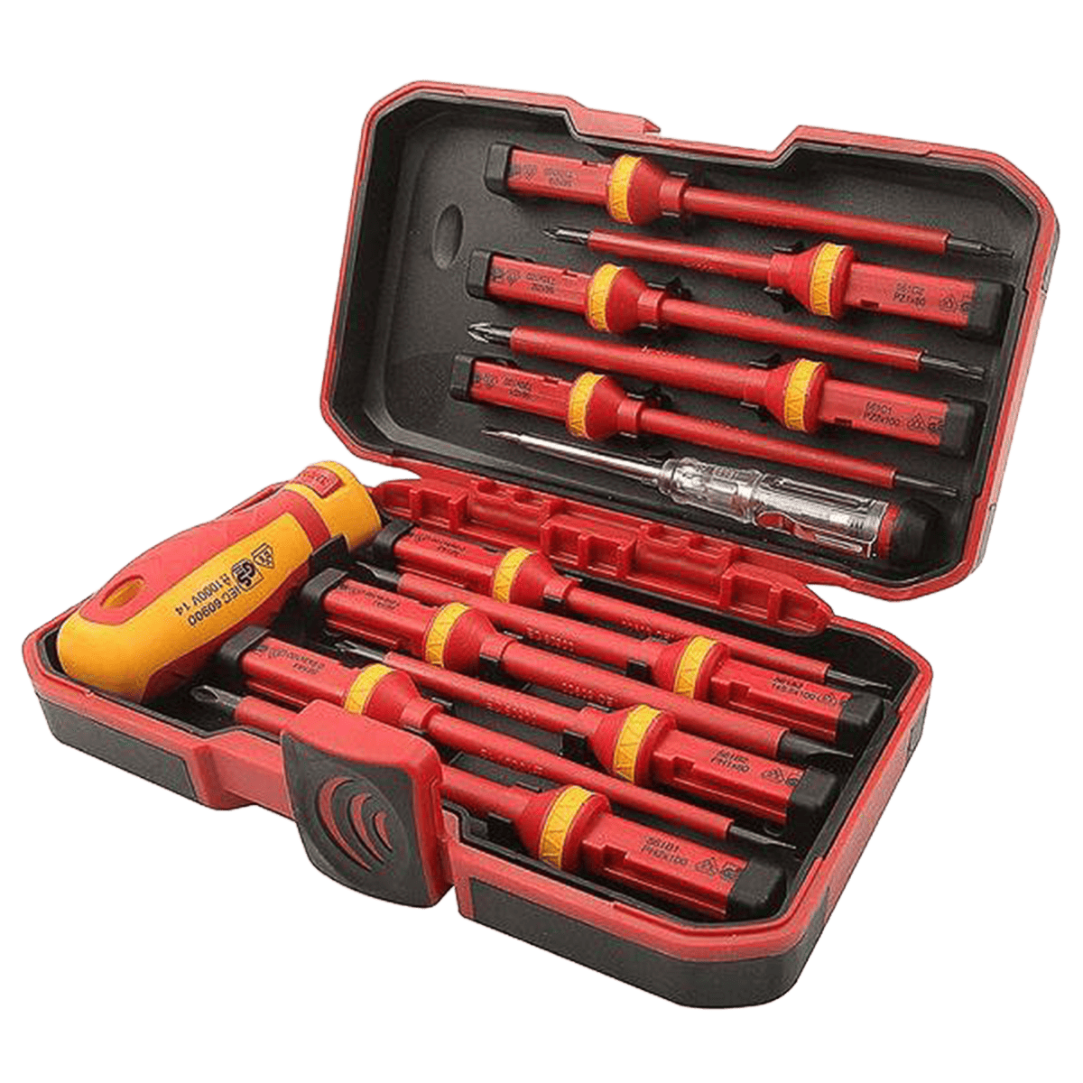 Kit destornilladores, Tolsen, 13pcs, Torx con probador de faseplano, estrella o phillips, 38016