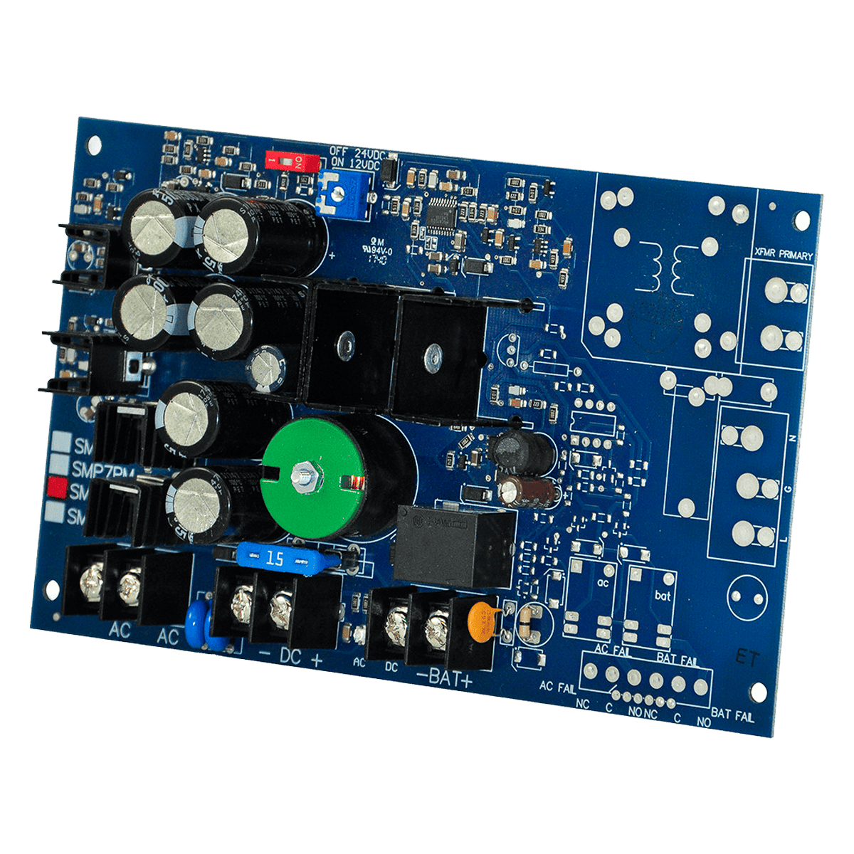 Fuente de alimentación/cargador Altronix salida única 12/24VDC-10A 24VAC placa SMP10