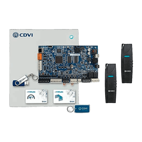 Kit de control de acceso Kripto, CDVI, controlador de 2 puertas, 2 lectores K1, A22K1BT
