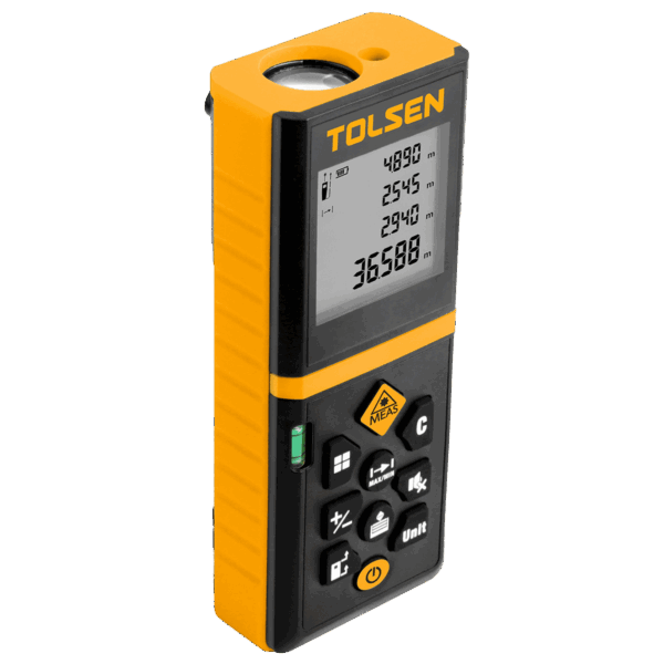 Medidor de distancia láser de 60mts, Tolsen, batería:2xAAA, 1,5V