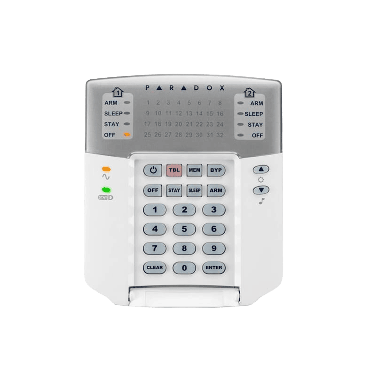 Teclado LED, Paradox de 32 zonas, K32+