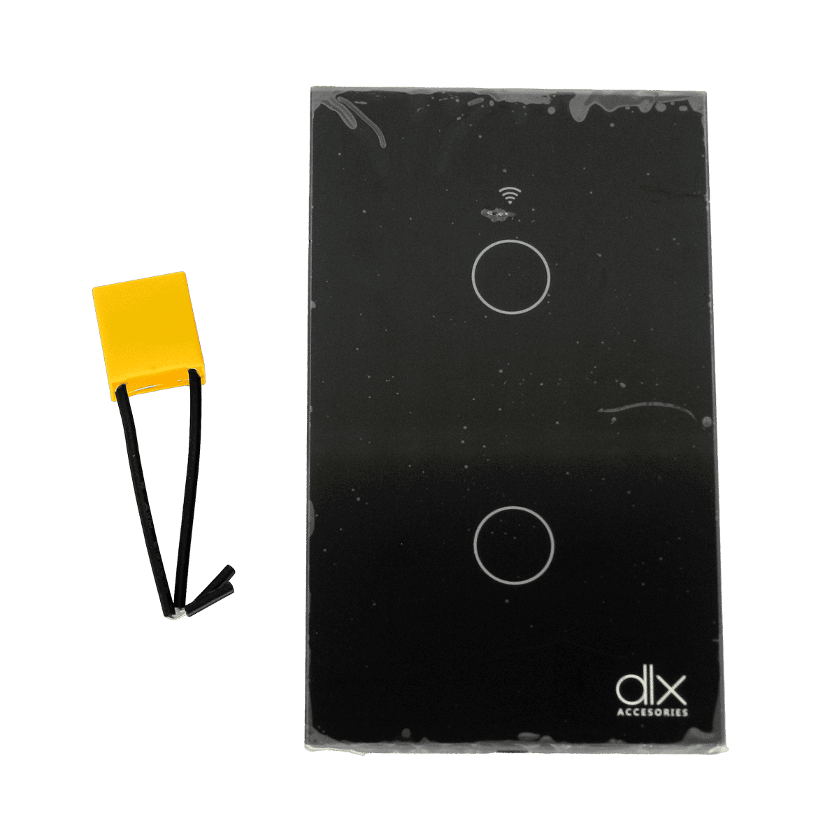 Interruptor inteligente, doble, dlx, color negro, sin neutro, DLXUS02B